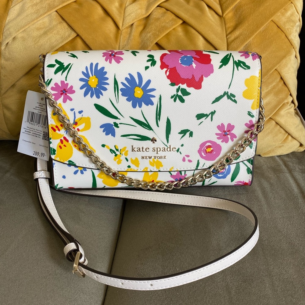 NWT Kate Spade “Carson Garden Bouquet” convertible crossbody bag